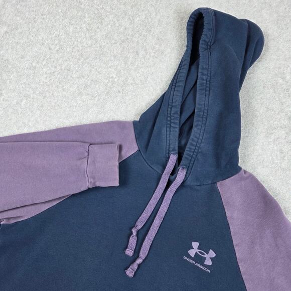 Under Armour Mens Small Blue Purple Colorblock Hoodie - Picture 1 of 11